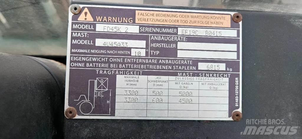 Mitsubishi FD 45 Šakiniai krautuvai - Kita