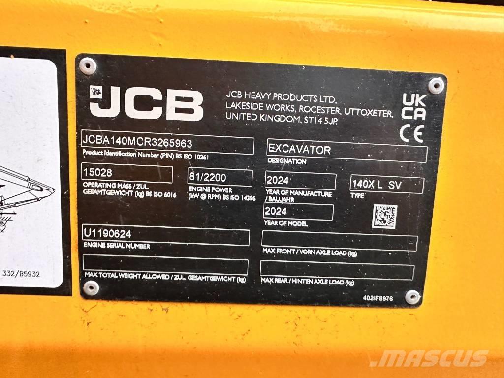 JCB 140 X Vikšriniai ekskavatoriai