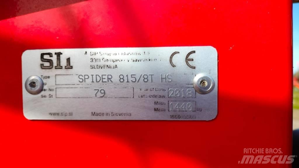 SIP SPIDER 815|8 T Šieno grėbliai ir vartytuvai