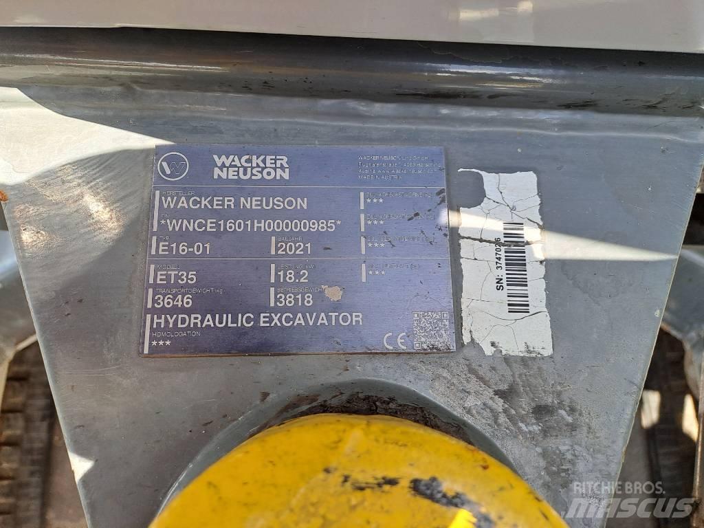 Wacker Neuson ET35 Vikšriniai ekskavatoriai