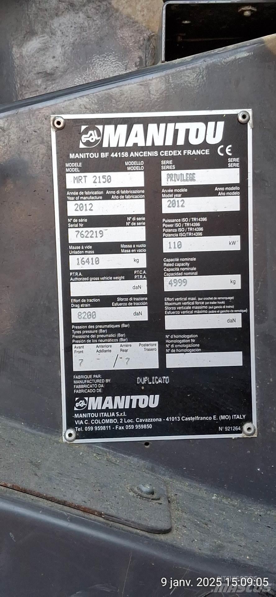 Manitou 2150MRT Teleskopiniai krautuvai