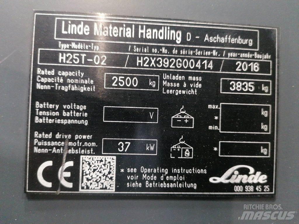 Linde H25T-02 LPG (dujiniai) krautuvai