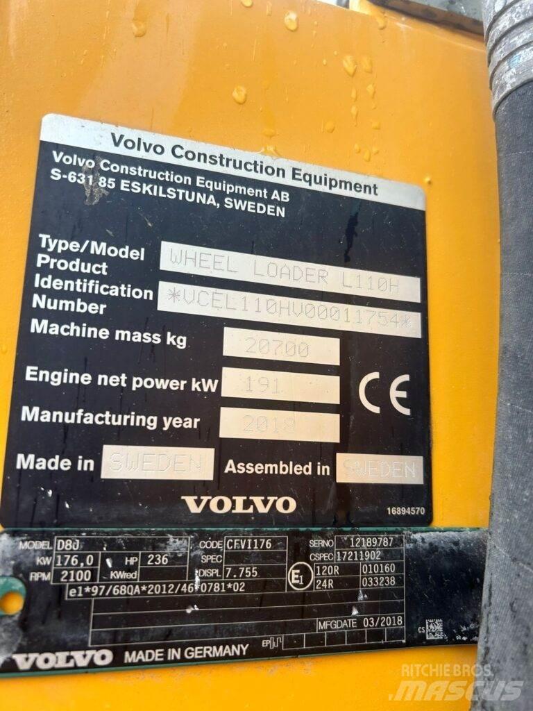 Volvo L110H Naudoti ratiniai krautuvai