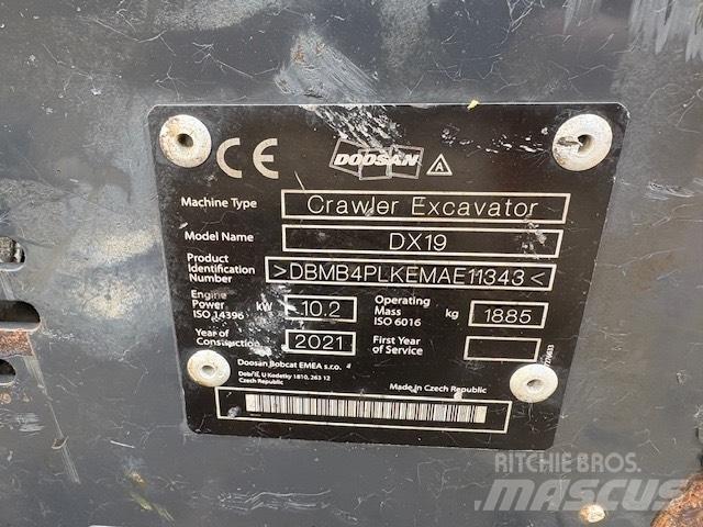 Doosan DX 19Z Mini ekskavatoriai < 7 t