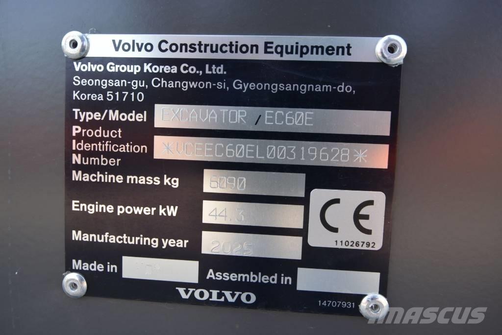 Volvo EC 60 E Mini ekskavatoriai < 7 t