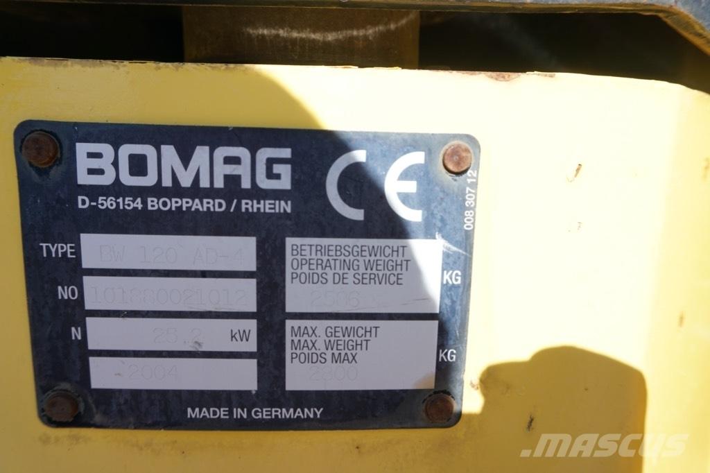 Bomag BW 120 AD-4 Porinių būgnų volai