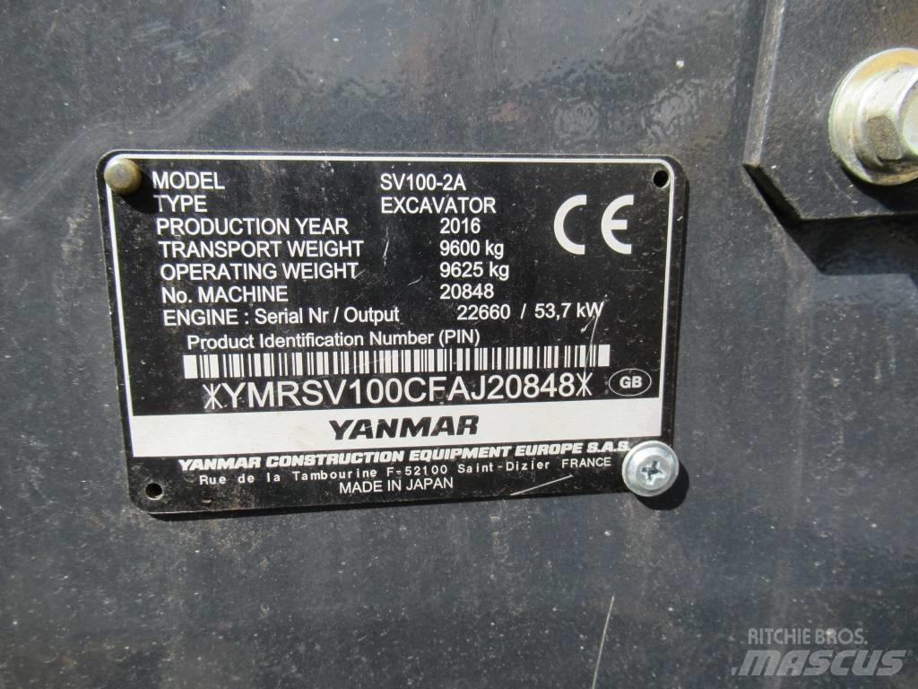 Yanmar SV 100-2A Vidutinės galios ekskavatoriai 7-12 t