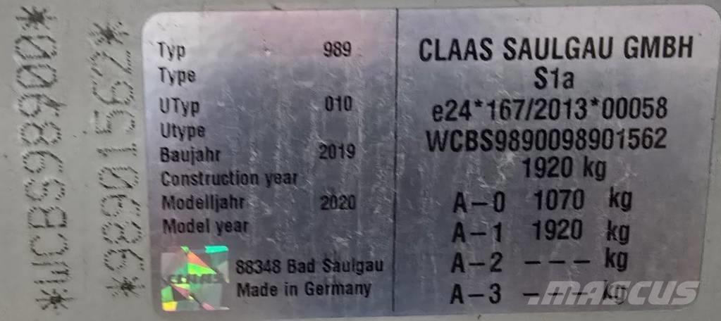 CLAAS Liner 3100 Pradalges formuojantys padargai