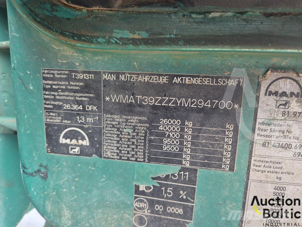 MAN 26.364 Savivarčių priekabų vilkikai