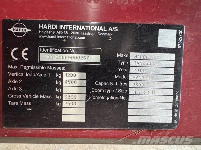 Hardi Ranger 2500 Prikabinami purkštuvai