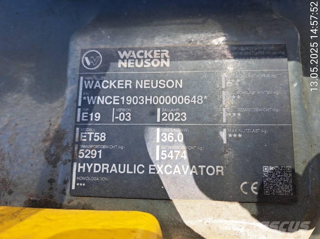 Wacker Neuson ET58 Vikšriniai ekskavatoriai