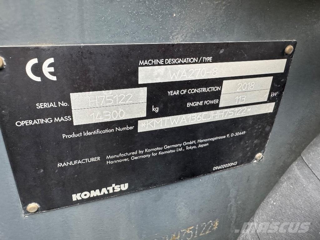 Komatsu WA 270-8 Naudoti ratiniai krautuvai