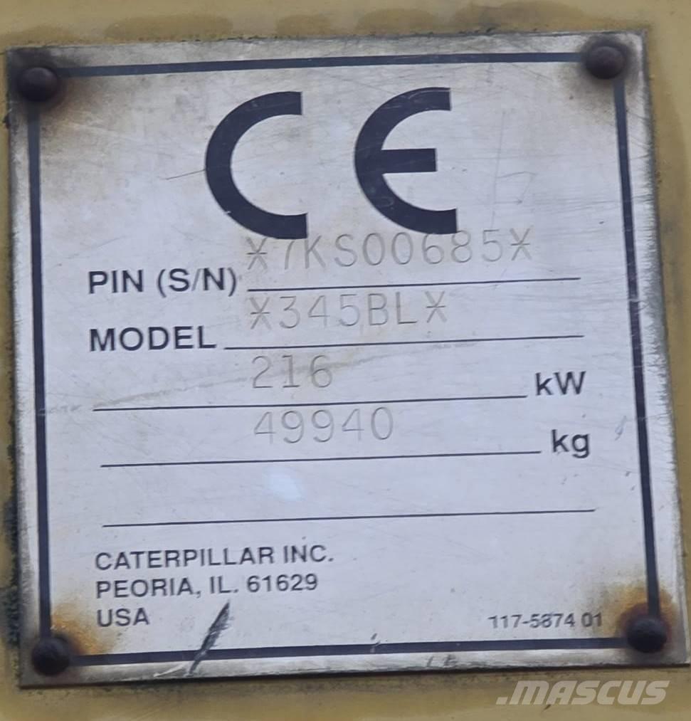 CAT 345 B L Vikšriniai ekskavatoriai