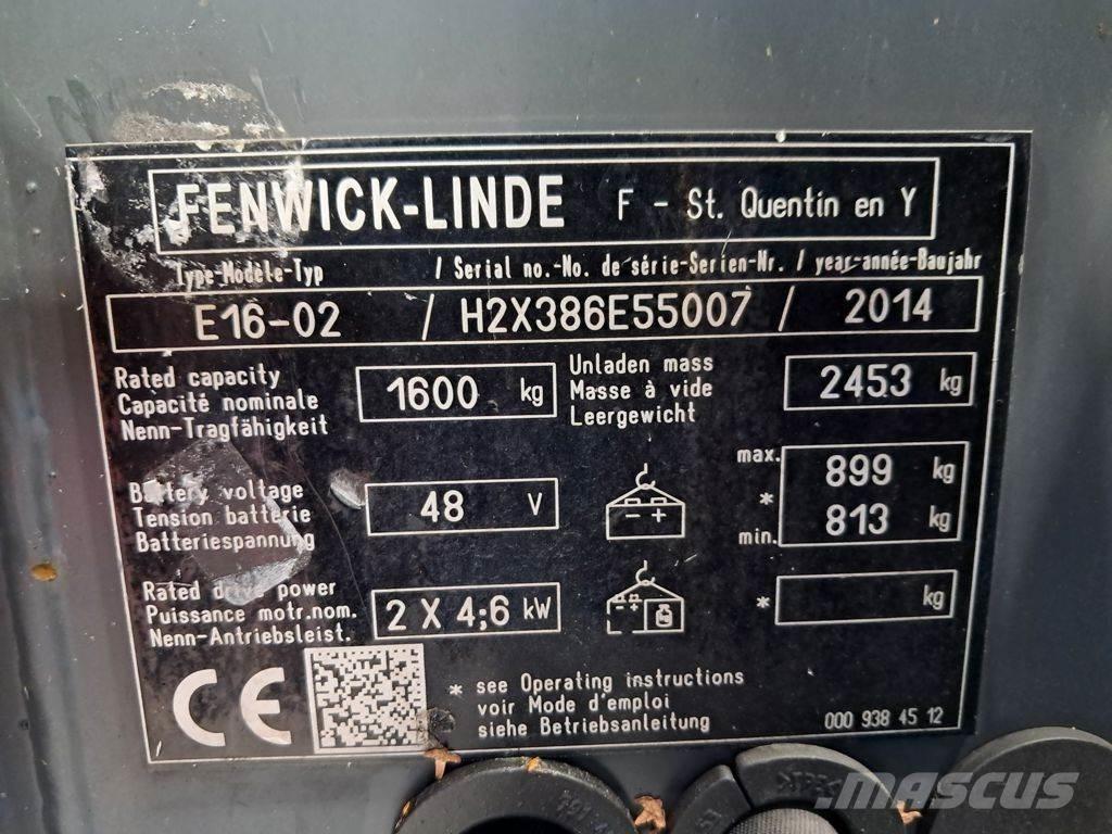 Linde E16-02 Elektriniai šakiniai krautuvai