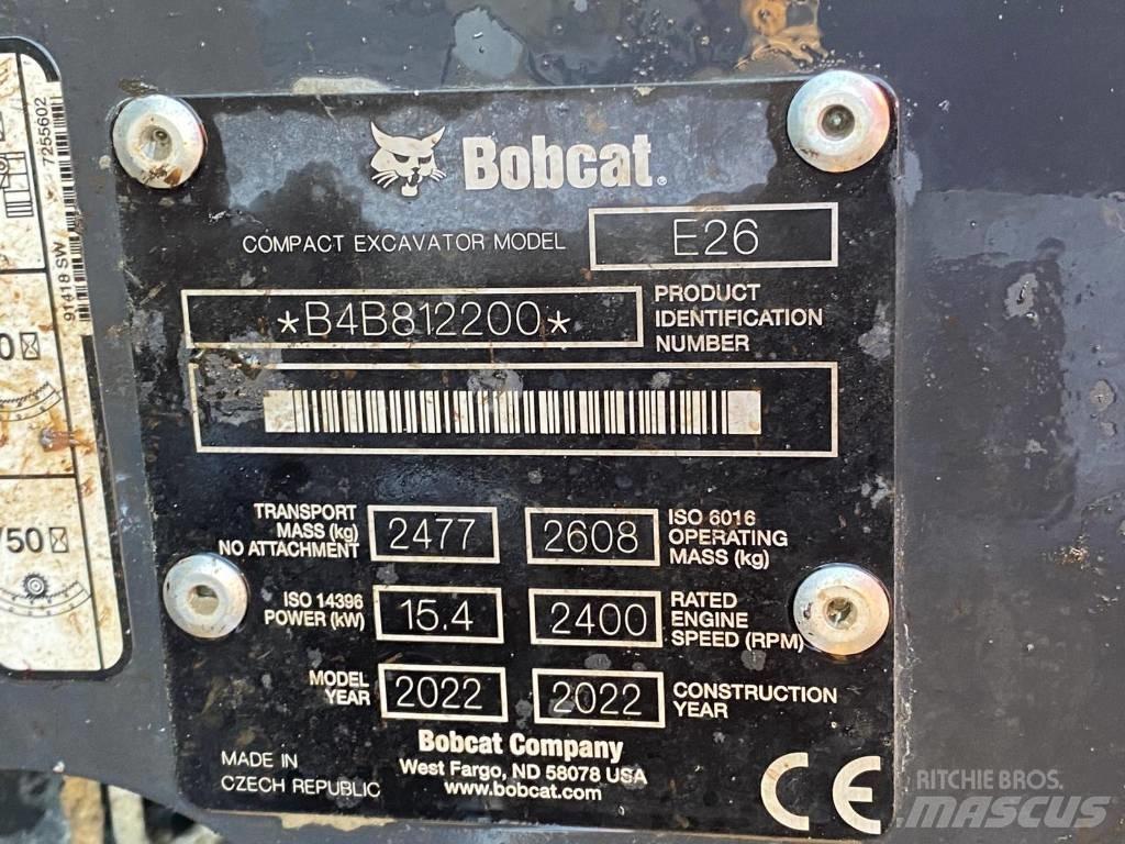 Bobcat E 26 Mini ekskavatoriai < 7 t