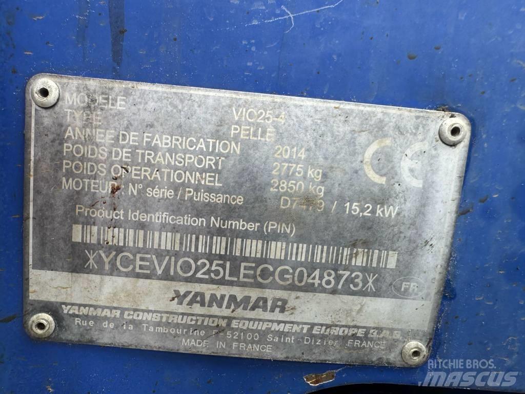 Yanmar Vio 25-4 Mini ekskavatoriai < 7 t