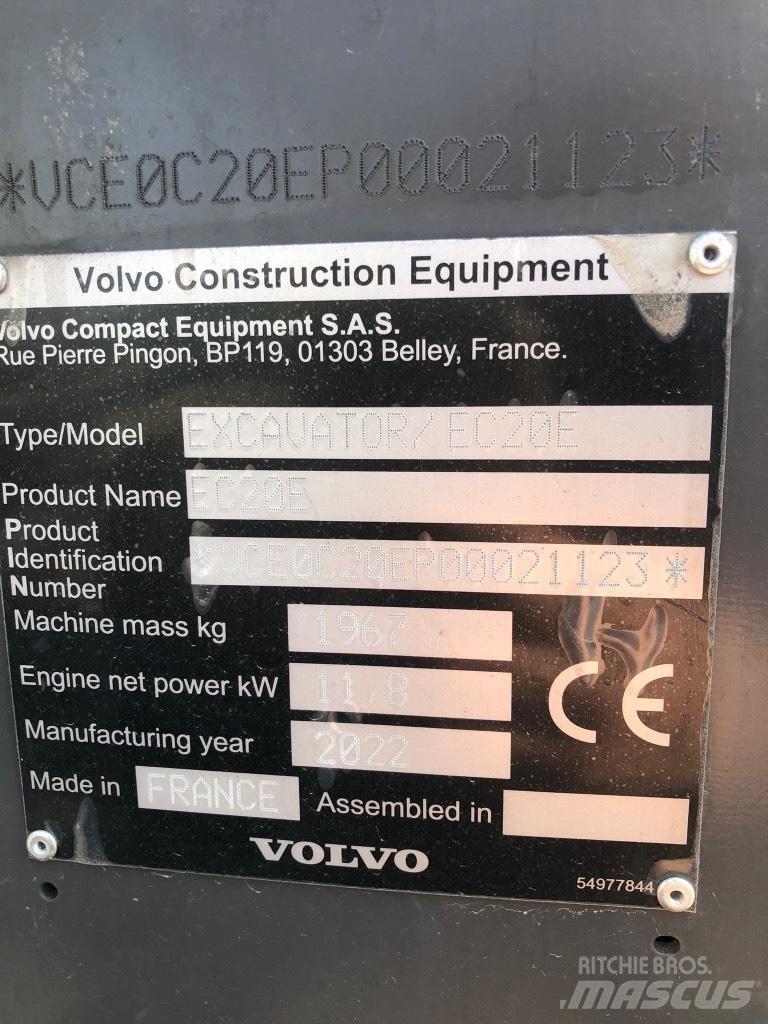 Volvo EC 20 E Mini ekskavatoriai < 7 t