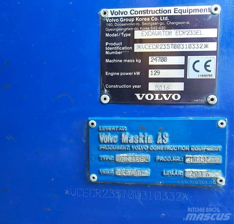 Volvo ECR 235 EL Vikšriniai ekskavatoriai