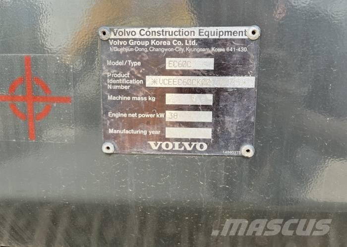 Volvo EC 60 C Mini ekskavatoriai < 7 t