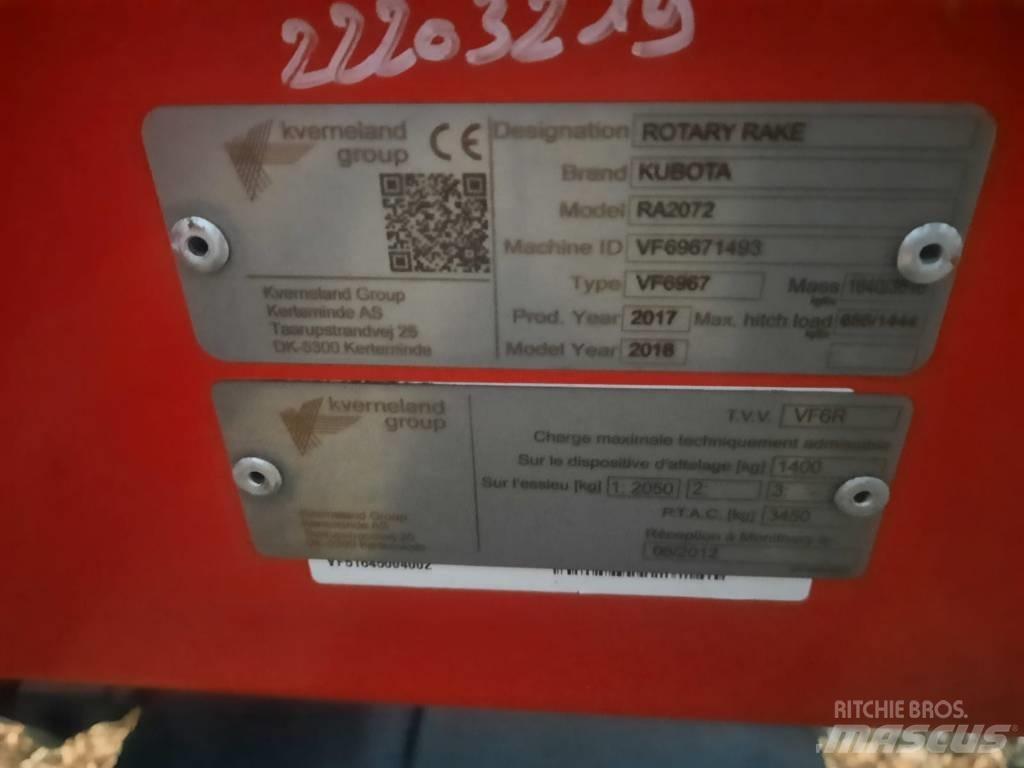 Kubota RA2072 Šieno grėbliai ir vartytuvai