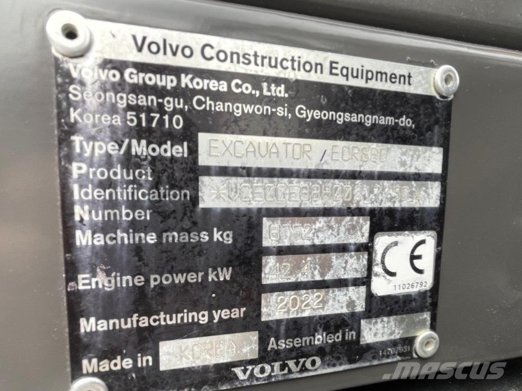 Volvo ECR88D Vidutinės galios ekskavatoriai 7-12 t