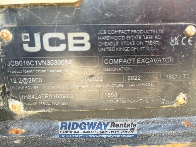 JCB 16 C-1 Mini ekskavatoriai < 7 t