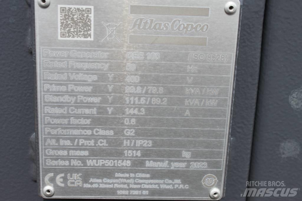 Atlas Copco QES 100 Dyzeliniai generatoriai