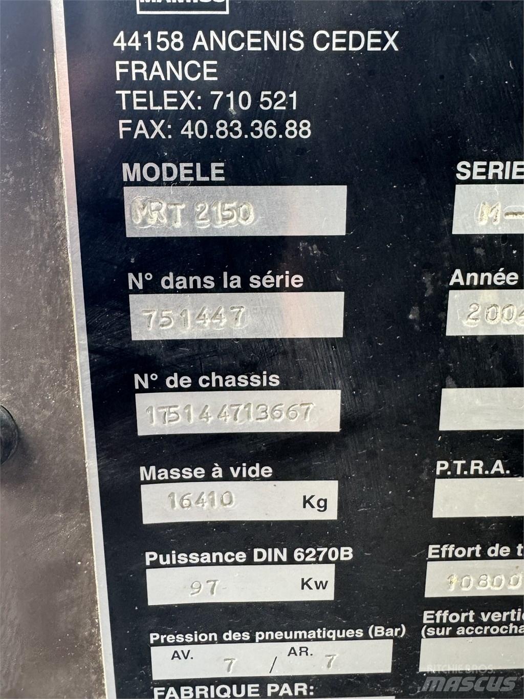 Manitou MRT 2150 Teleskopiniai krautuvai