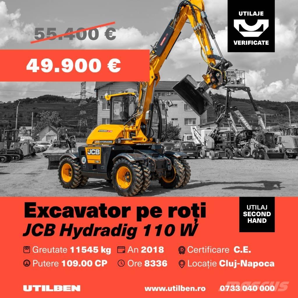 JCB Hydradig 110 W Ratiniai ekskavatoriai