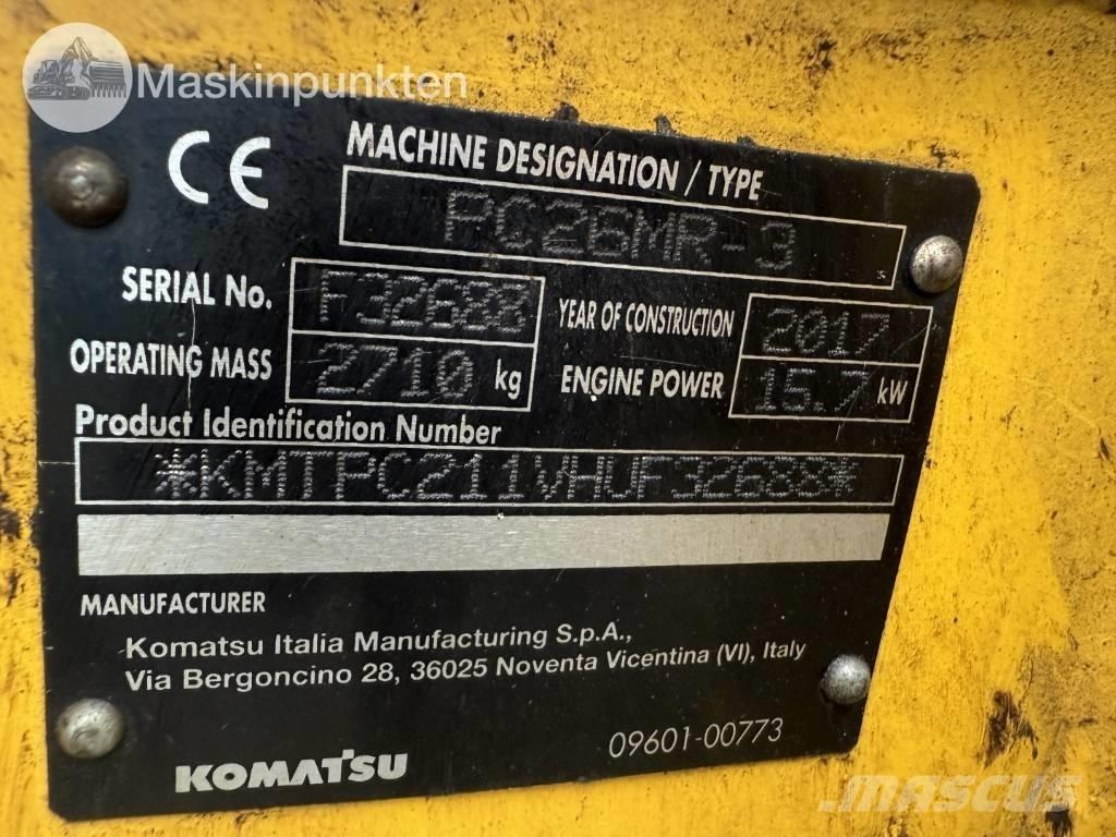 Komatsu PC 26 MR Mini ekskavatoriai < 7 t