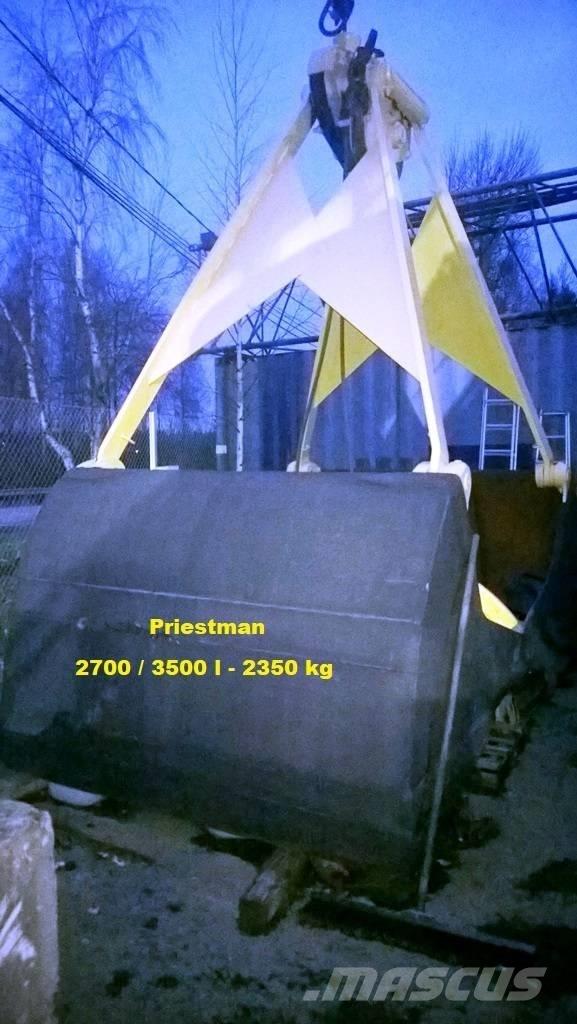 Priestman kauha Kranų dalys ir įranga