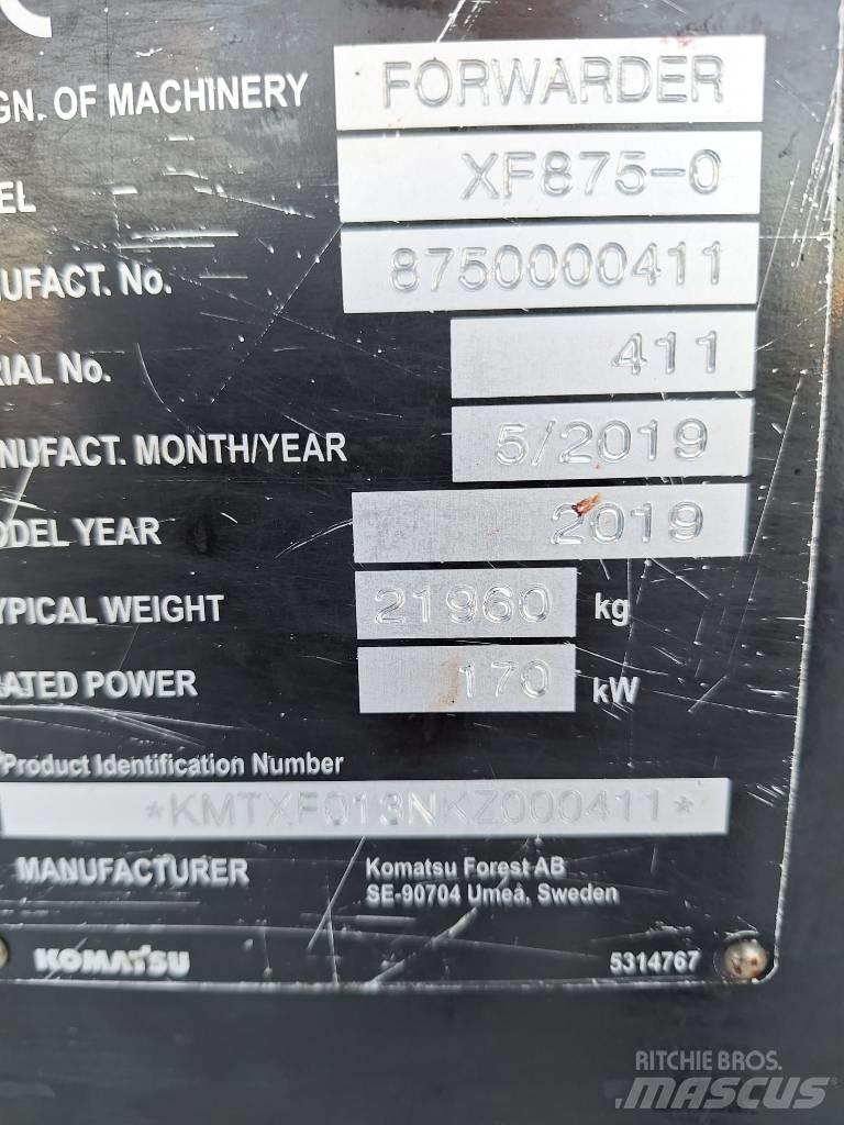 Komatsu 875 Naudoti miškovežiai (Forvarderiai)
