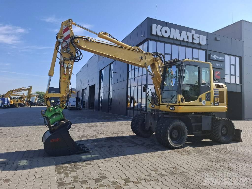 Komatsu PW 148-10 Ratiniai ekskavatoriai