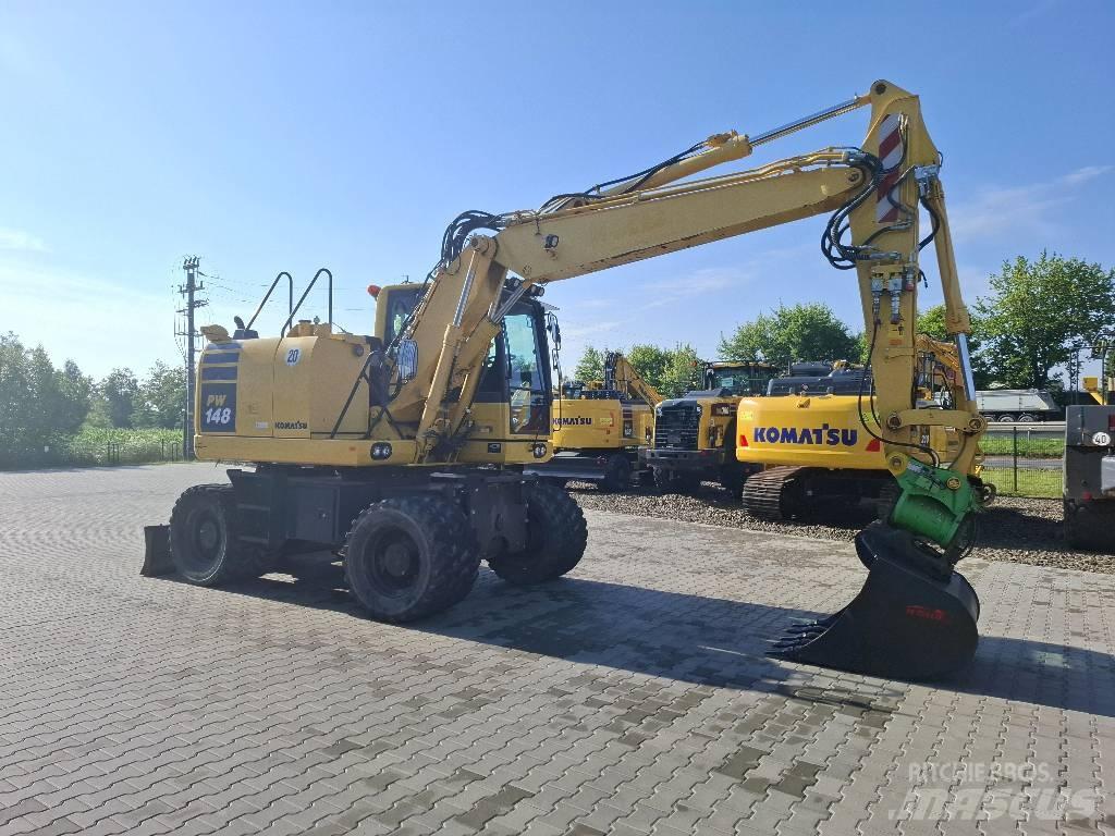 Komatsu PW 148-10 Ratiniai ekskavatoriai