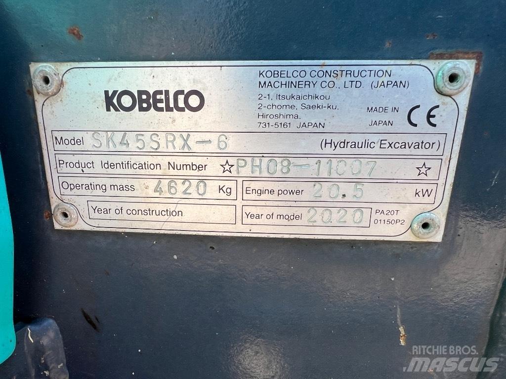 Kobelco SK 45 SRX-6 Mini ekskavatoriai < 7 t