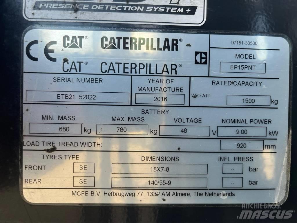 CAT EP15NT Elektriniai šakiniai krautuvai