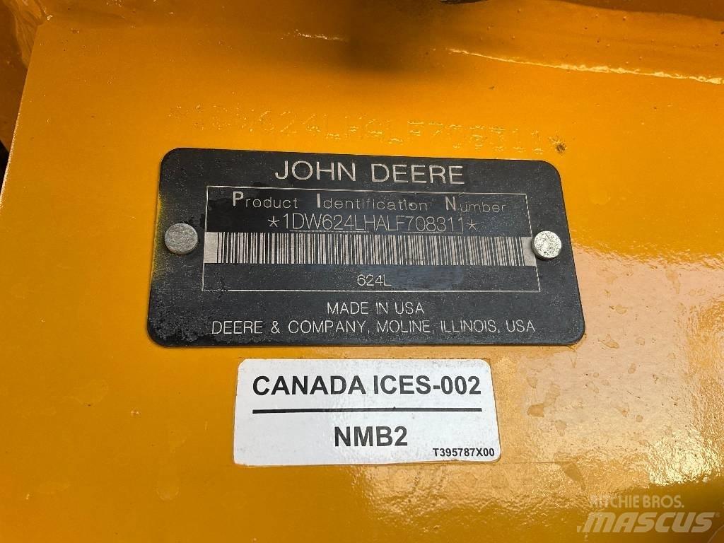 John Deere 624L Naudoti ratiniai krautuvai