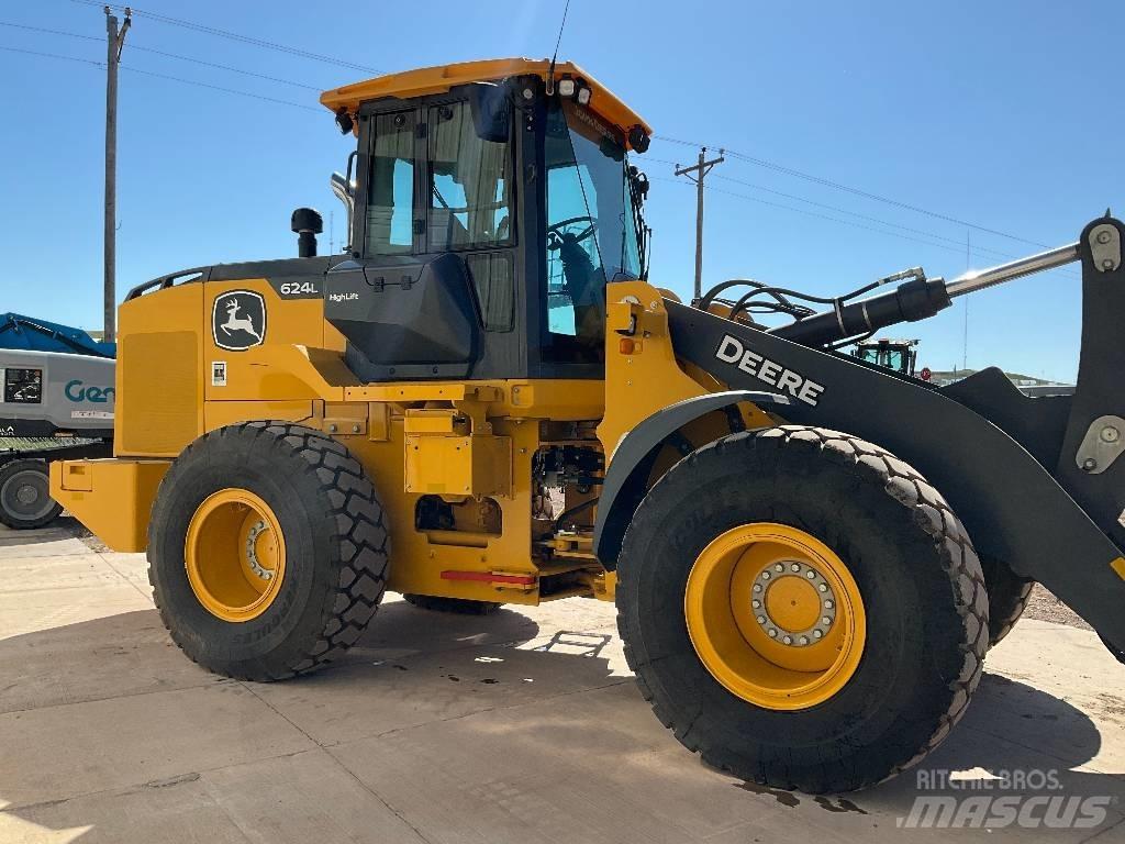 John Deere 624L Naudoti ratiniai krautuvai
