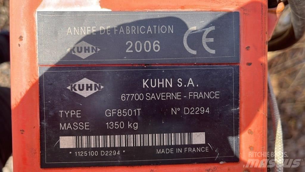 Kuhn GF 8501 T Šieno grėbliai ir vartytuvai