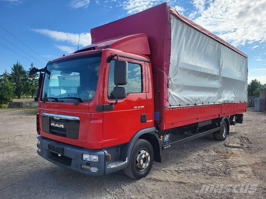 MAN 12.250 TGL Priekabos su tentu