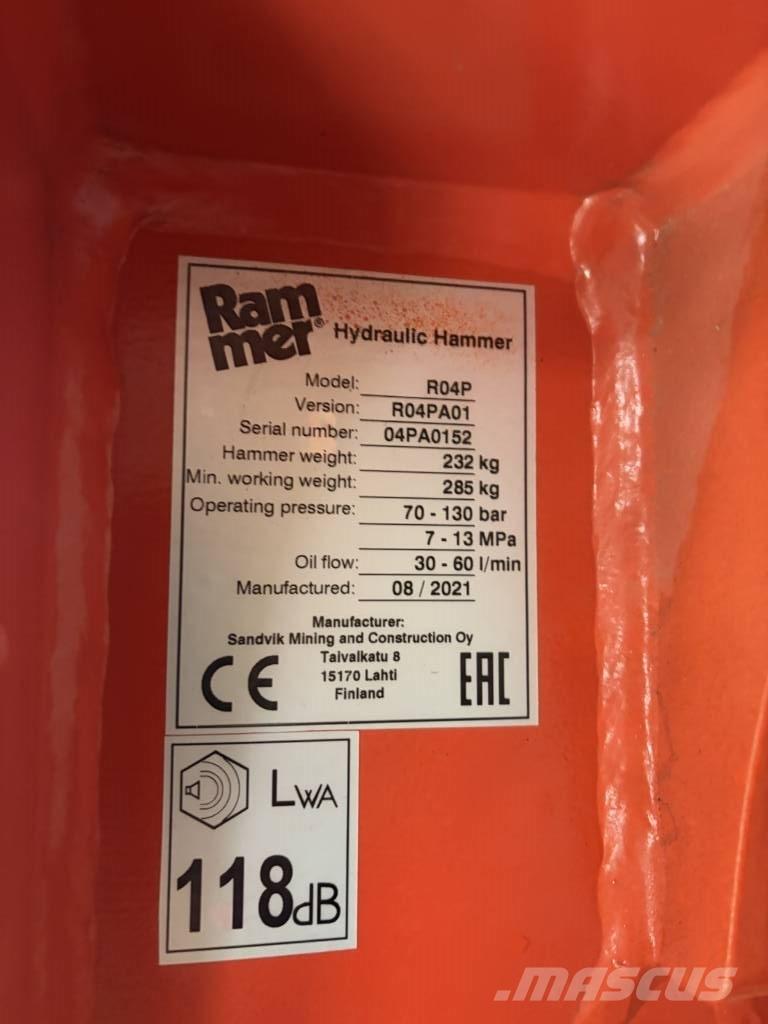 Rammer R04P Hidrauliniai kūjai / Trupintuvai