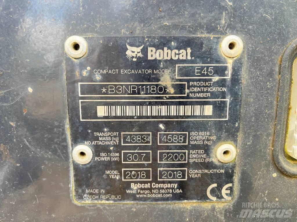 Bobcat E 45 Mini ekskavatoriai < 7 t