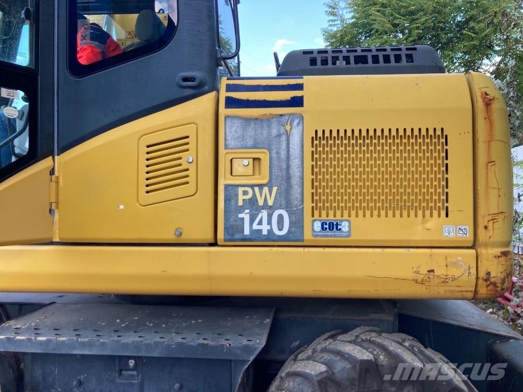 Komatsu PW 140-7 Ratiniai ekskavatoriai
