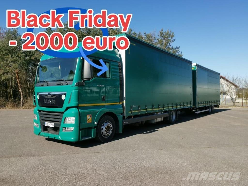 MAN TGX 18.420 Priekabos su tentu
