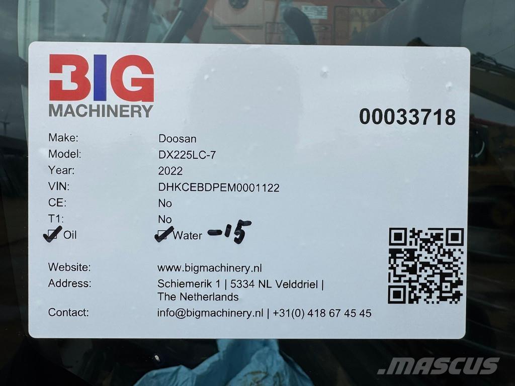 Doosan DX225LC-7 Vikšriniai ekskavatoriai