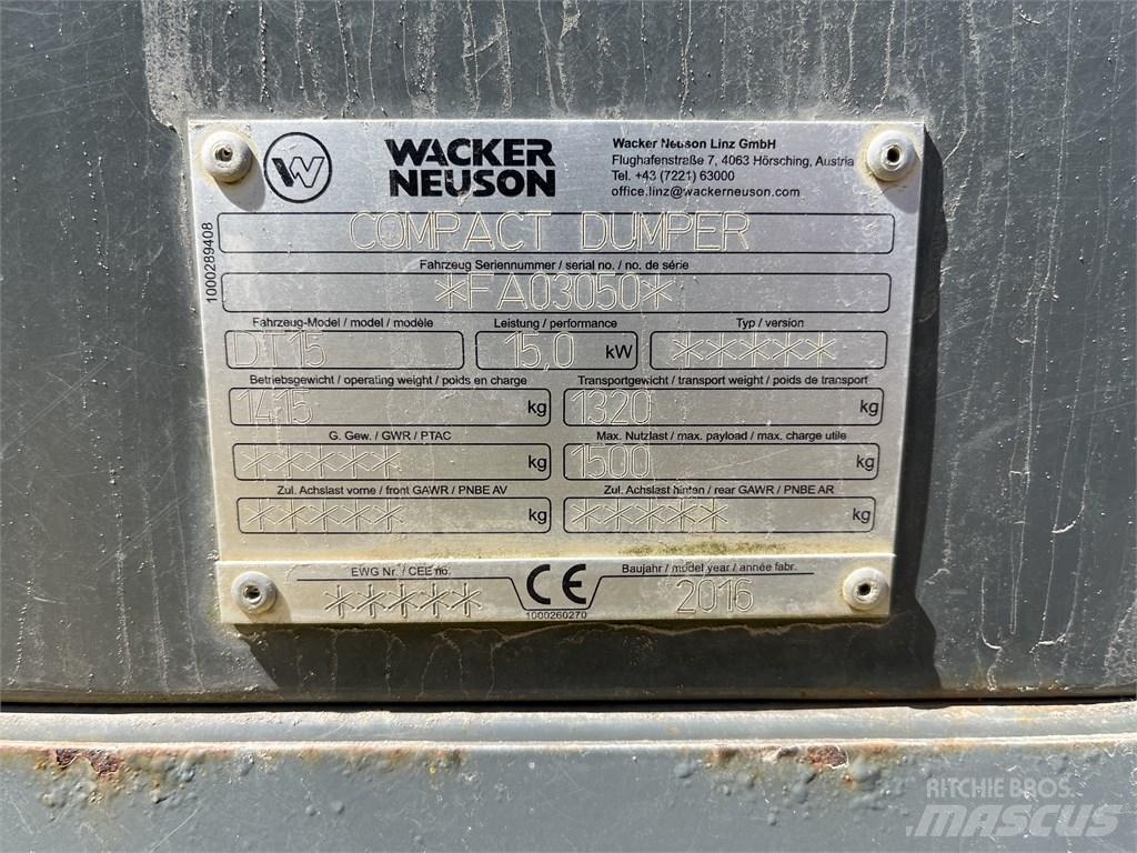 Wacker Neuson DT 15 Statybiniai savivarčiai sunkvežimiai