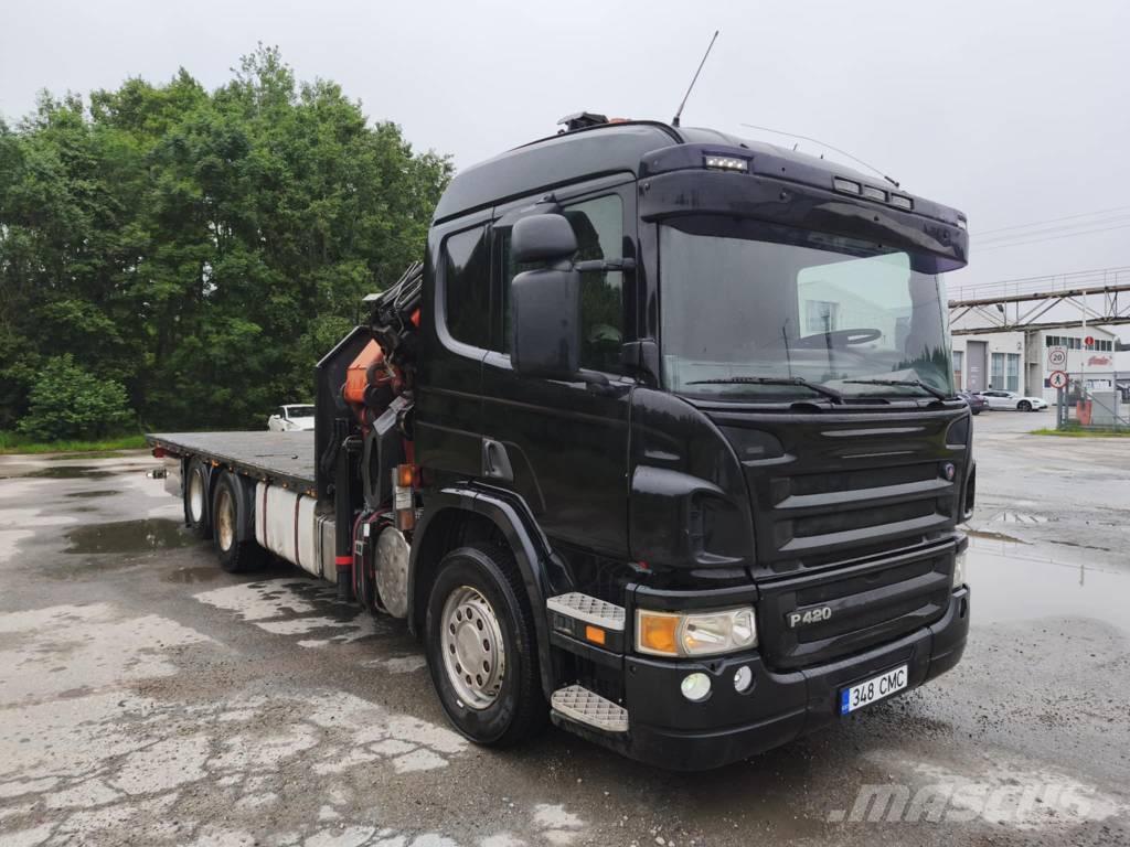 Scania P 420 Automobiliniai kranai