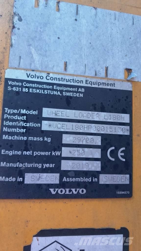 Volvo L 180 H Naudoti ratiniai krautuvai
