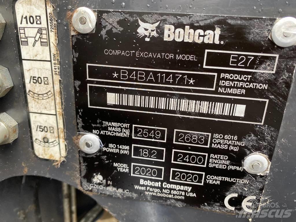 Bobcat E 27 Z Mini ekskavatoriai < 7 t