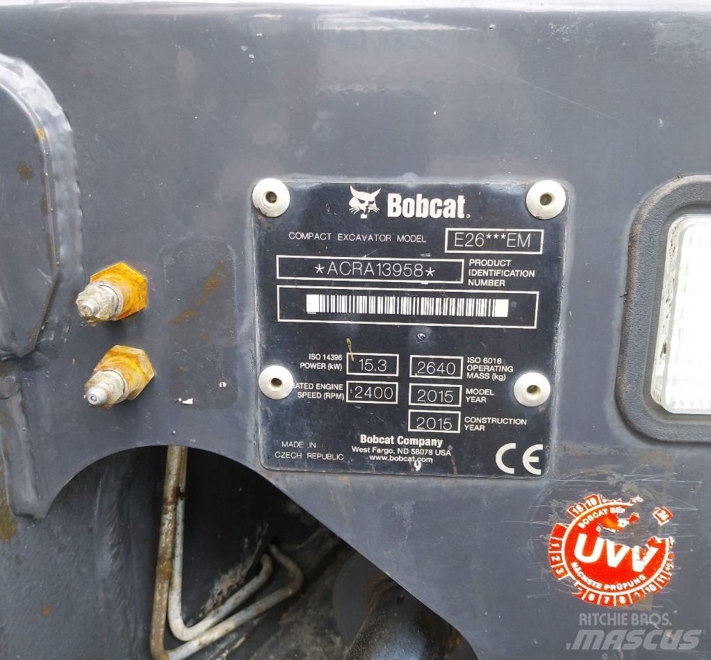 Bobcat E 26 Mini ekskavatoriai < 7 t